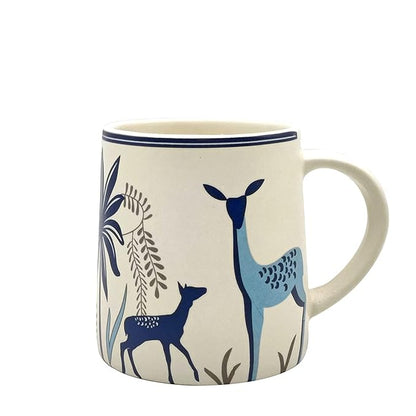 Cup'n'Crock Ceramic Tea/Coffee Mugs (Blue Deer Mug Set of 4)