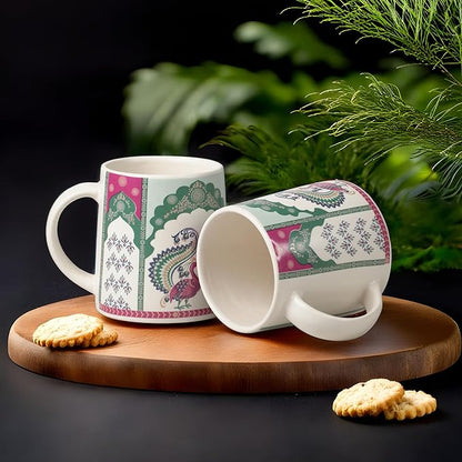 Cup'n'Crock Ceramic Tea/Coffee Mugs (STAG Green Mug Set of 2)