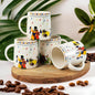 Cup'n'Crock Ceramic Tea/Coffee Mugs (Antique Printed Mug Set of 4)